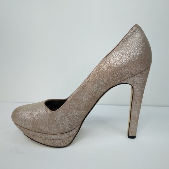 Diesel Metallic Leather Platform Ashly Pumps Size 39 - Picture 8 of 16